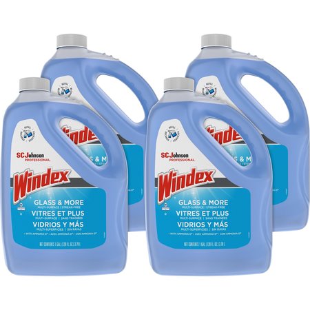 WINDEX Liquid Glass Cleaner with Ammonia-D, Blue, 4 PK SJN696503CT